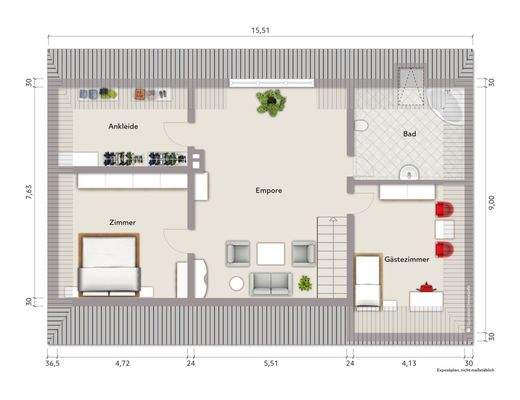 Grundriss Obergeschoss