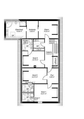 Grundrissplan Dachgeschoss