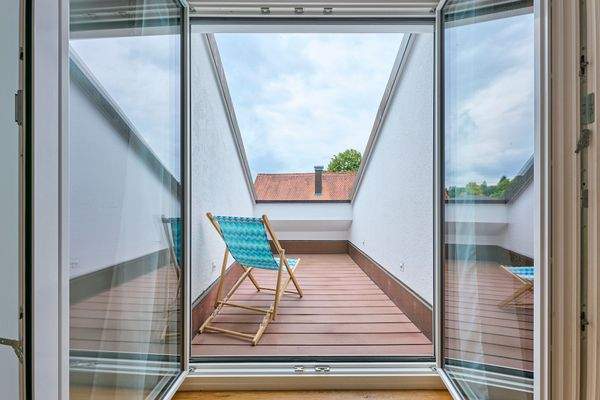 uneinsehbare Dachterrasse bei Schlafen 4