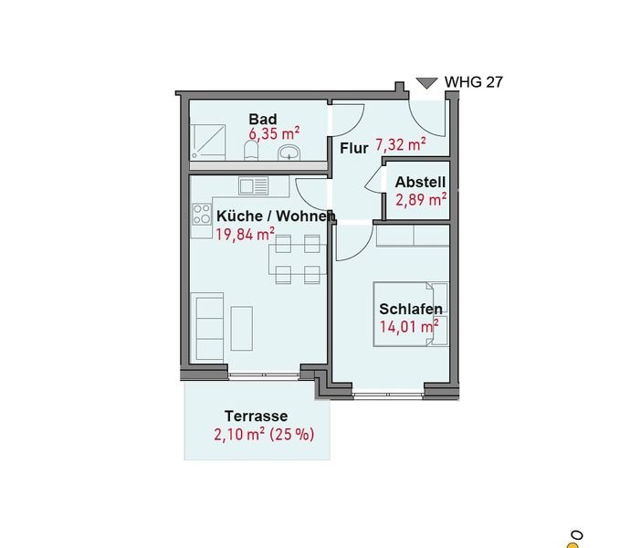 2 Zimmer Wohnung in Neumünster (Gartenstadt)