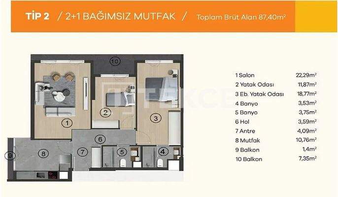 2-Bedroom Properties with Communal Pool in Ankara Gölbaşı