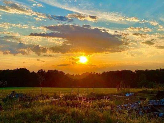 vord. Terrasse, Blick abends