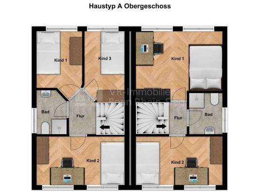 Grundriss Haustyp A Obergeschoss