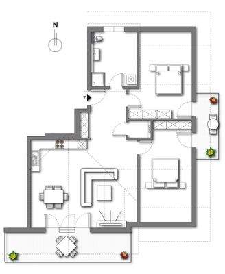 Grundriss W07 (kein Maßstab - Details können abweichen)