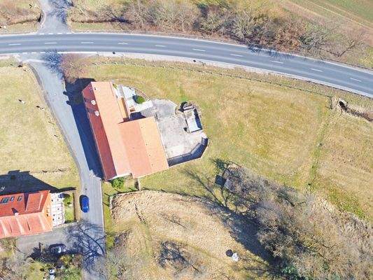 Ansicht auf das Anwesen aus der Vogelperspektive