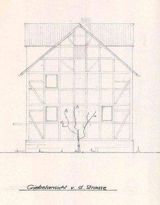 Giebelansicht v. d. Straße 