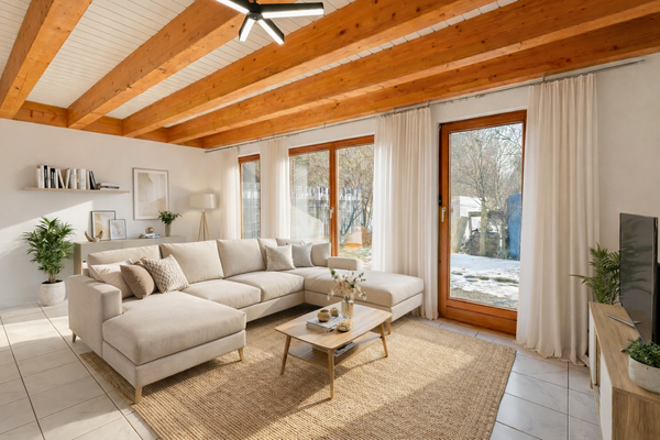 Wohnzimmer EG (Virtuell verändert und möbliert)