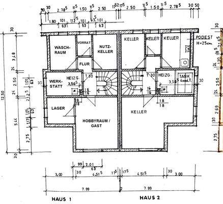 Grundriss Untergeschoss
