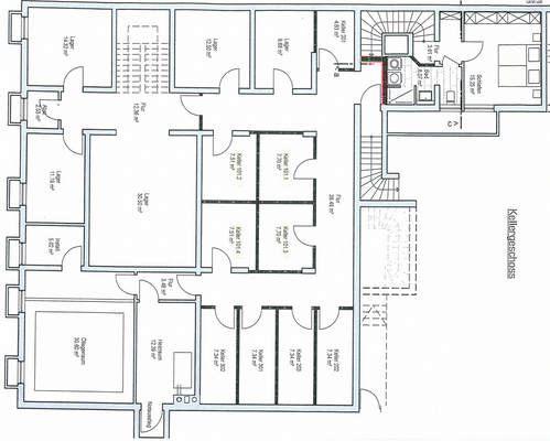 Grundriss Keller zu den Wohnungen