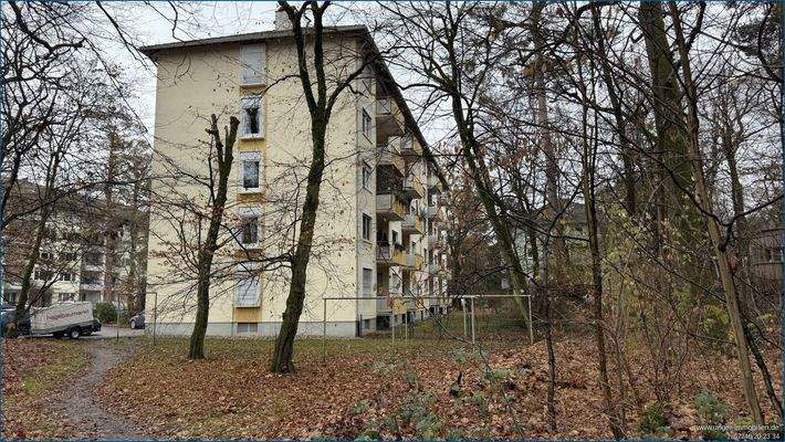 Blick auf die Balkone