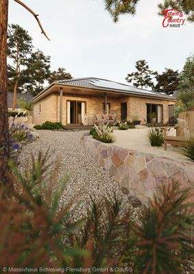 Ansicht Garten Verblendfassade