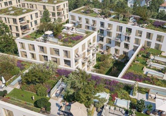 Blick auf den ruhigen Innenhof