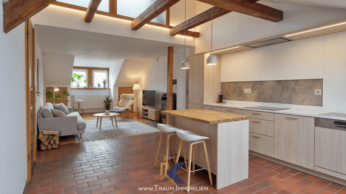 So könnte es aussehen: Wohn-Küchenbereich