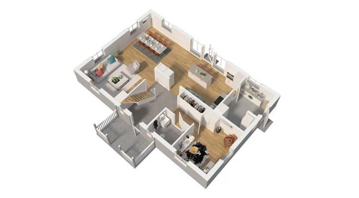 3D Grundriss EG - Beispiel