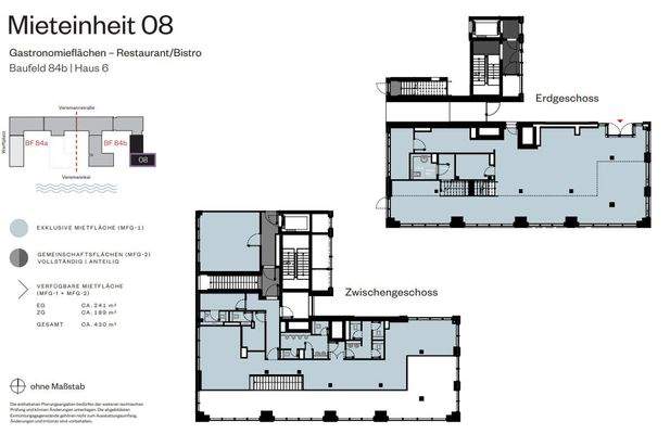 Grundriss Versmannstraße EG+ZG, ca. 430 qm