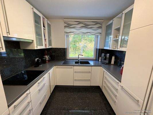 Küche mit Blick in´s Grüne