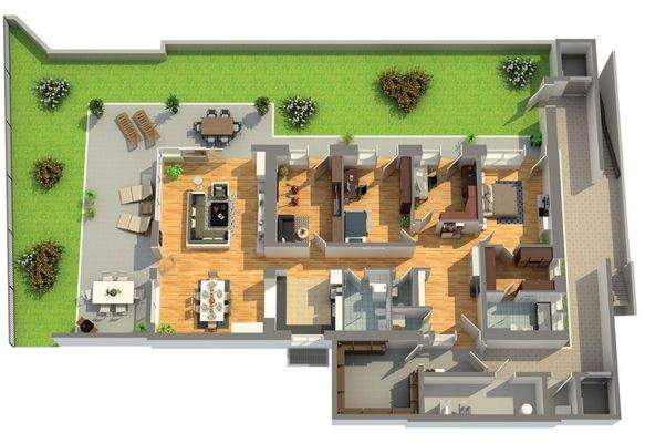 Grundriss EG Gartenwohnung