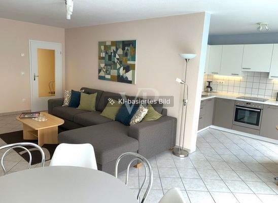 Wohnzimmer u. Küche Einrichtungsbeispiel