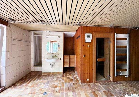 Sauna und Duschkabine 