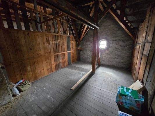 Der nicht ausgebaute Dachboden