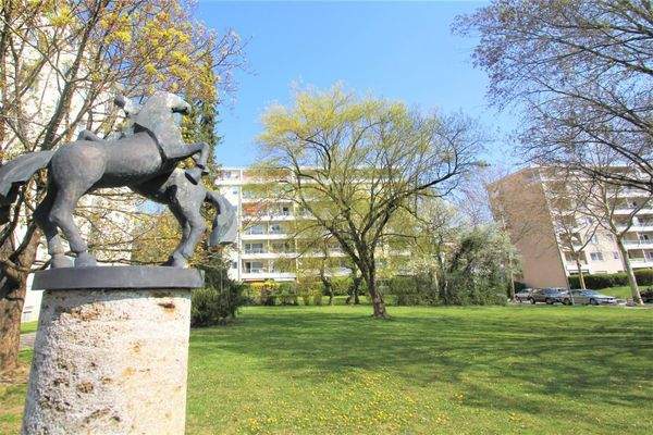 ...mit großer Grünfläche