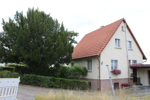 Ansicht Süd-West und Zufahrt Garage