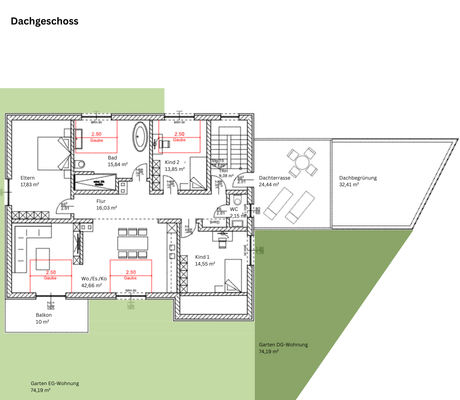 Grundriss DG-Wohnung