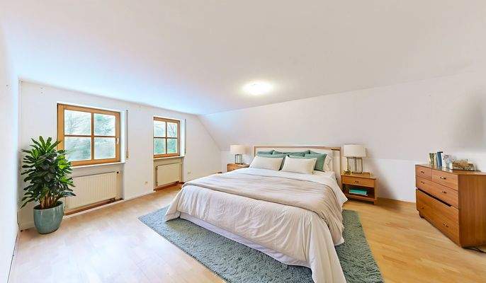 Einrichtungsbeispiel Schlafzimmer DG