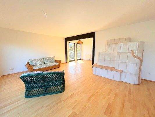 Wohnzimmer mit Kaminofen