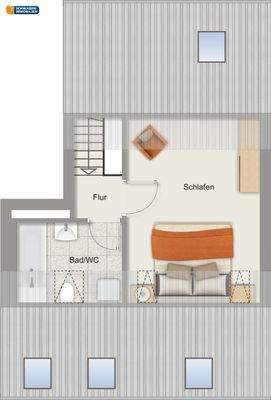 Grundriss "obere Ebene"