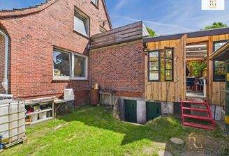 Blick auf das Haus von hinten