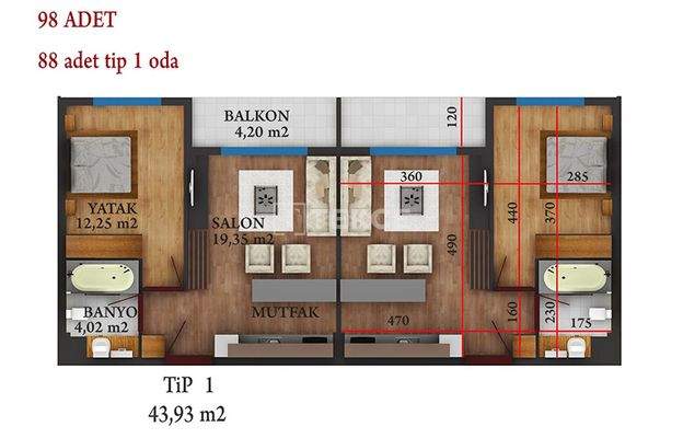 Residence Flat Next to the Beach in Kuşadası Kadınlardenizi
