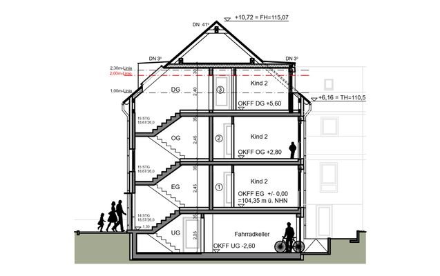 Schnitt A Mehrfamilienhaus