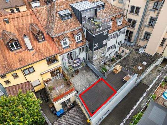 Terrassenanteil im Innenhof