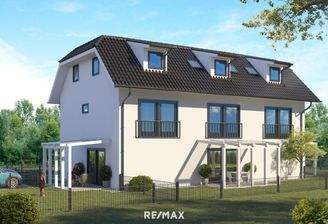 Visualisierung Reihenhaus Außenansicht