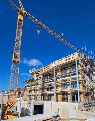 Neubau Grüne Mitte - Fertigstellung Rohbau