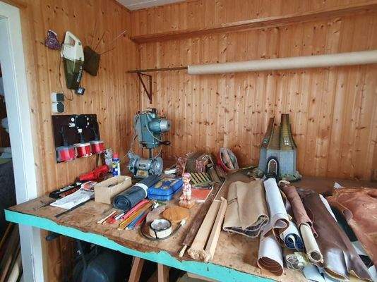 Werkstatt im Anbau (Zwischengeschosse)