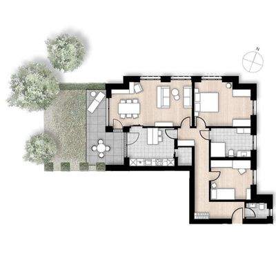 Grundriss Wohnung W1