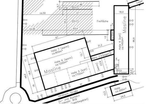Lageplan Halle 5 - 7