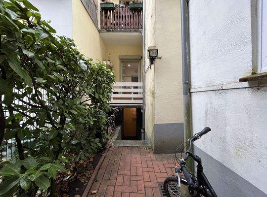 rückwärtiger Blick zu den Balkonen