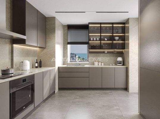 3-Bedroom Sea View Flats near Amenities in Muratpasa Antalya