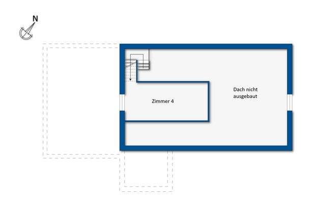 Grundrissskizze Dachgeschoss 