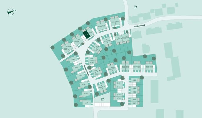 Lage des Doppelhauses im Quartier