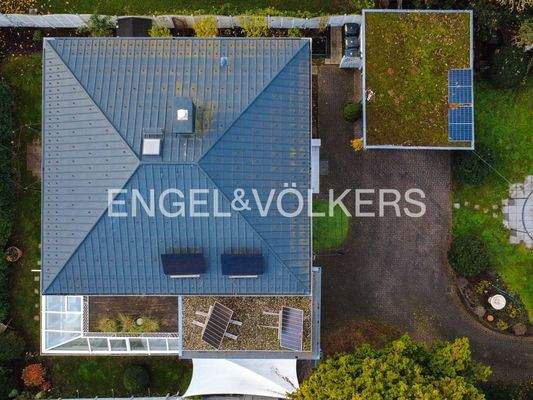 Hausansicht aus Vogelperspektive