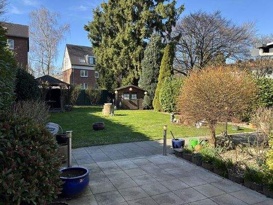 Blick in den sonnigen Garten