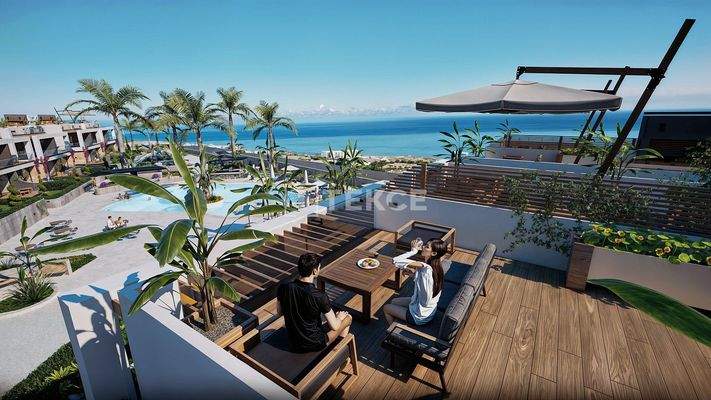 Sea and Mountain View Apartments in Lapta, North Cyprus