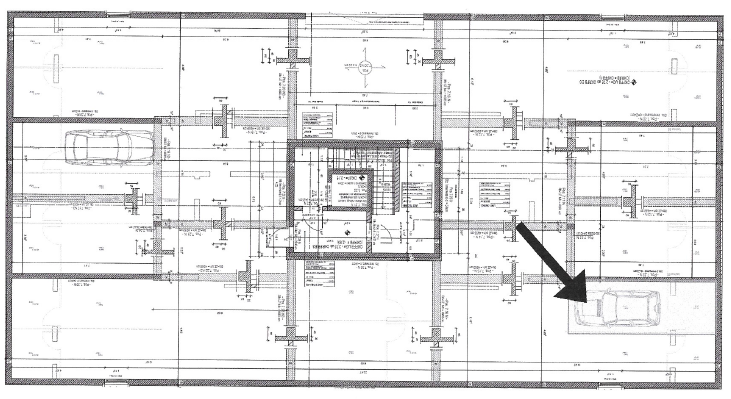 Grundrissplan Tiefgarage
