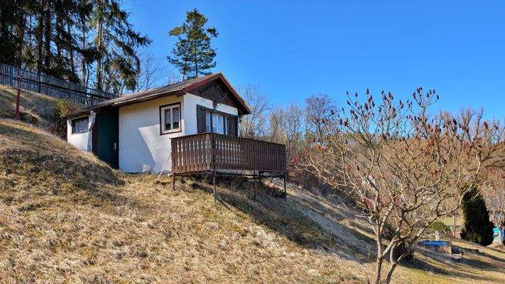 Gartenhäuschen auf zweitem Grundstück