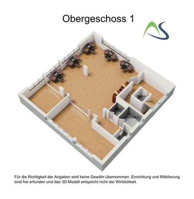 Grundriss 1. OG - 3D