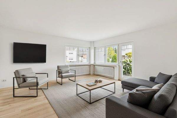 Visuualisierung Wohnzimmer mit Balkon